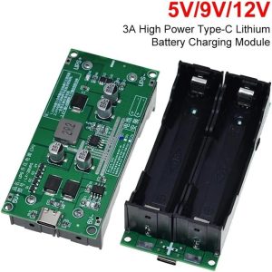 On Demand 15W 12V 3A 18650 Lithium Battery Charger DC-DC Step Up Booster UPS Uninterruptible Power Supply Converter Type C