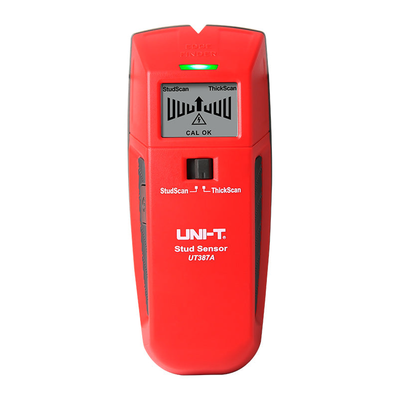 UNI-T UT387A Wall Scanner Stud Finder – StudScan & ThickScan, Wood / Metal / Live AC Wire Detection, LED & Buzzer, Behind-Wall Detector