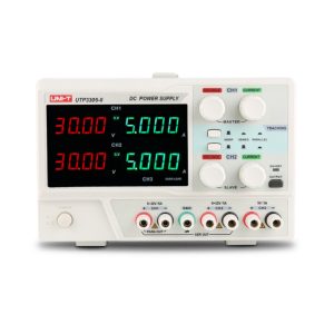 UNI-T UTP3305-II 335W Linear DC Power Supply – 3 Channel, 2× 0–32V / 0–5A + 5V/3A, Series/Parallel, 10 mV / 1 mA LED